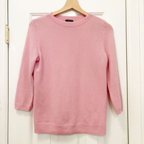 Talbots100% Cashmere Sweater Light Pink Size Small Petite - Picture 2 of 6